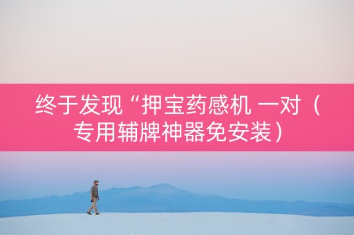 终于发现“押宝药感机 一对（专用辅牌神器免安装）