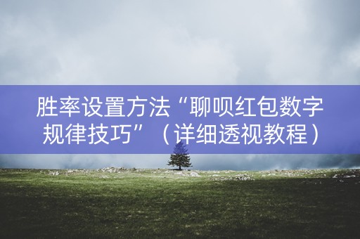 胜率设置方法“聊呗红包数字规律技巧”（详细透视教程）-哔哩哔哩