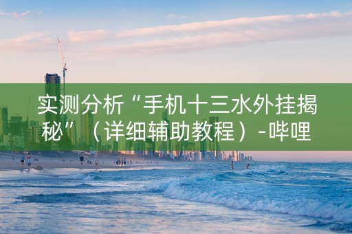 实测分析“手机十三水外挂揭秘”（详细辅助教程）-哔哩哔哩