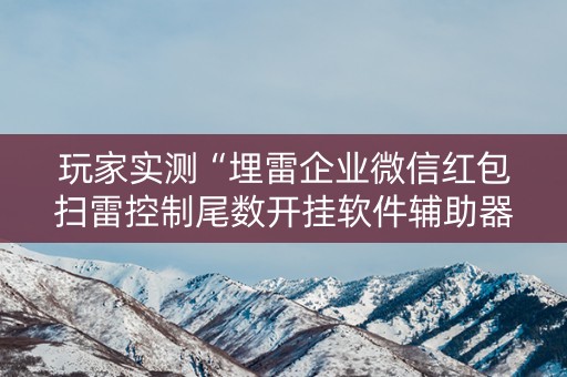 玩家实测“埋雷企业微信红包扫雷控制尾数开挂软件辅助器”（详细透视教程）-哔哩哔哩