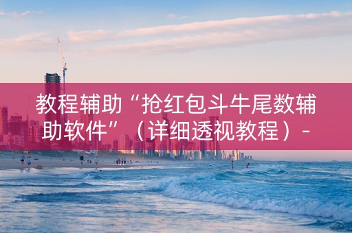 教程辅助“抢红包斗牛尾数辅助软件”（详细透视教程）-哔哩哔哩