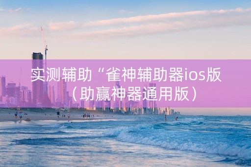 实测辅助“雀神辅助器ios版（助赢神器通用版）