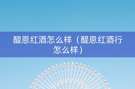 醍恩红酒怎么样（醍恩红酒行怎么样）