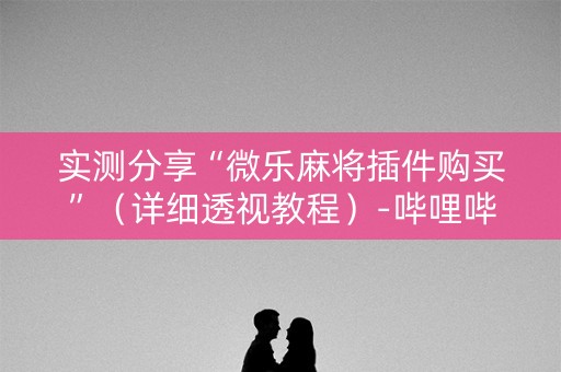 实测分享“微乐麻将插件购买”（详细透视教程）-哔哩哔哩