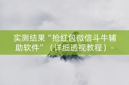 实测结果“抢红包微信斗牛辅助软件”（详细透视教程）-哔哩哔哩