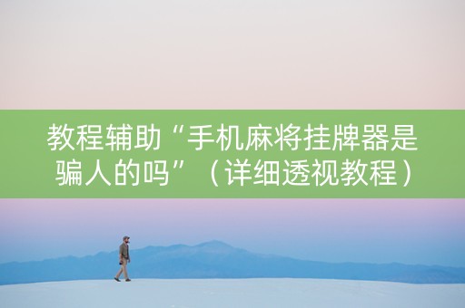 教程辅助“手机麻将挂牌器是骗人的吗”（详细透视教程）-哔哩哔哩