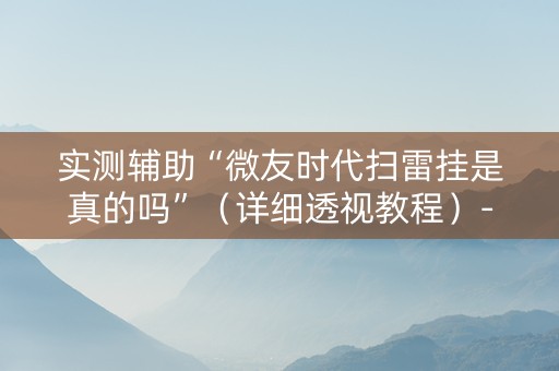 实测辅助“微友时代扫雷挂是真的吗”（详细透视教程）-哔哩哔哩