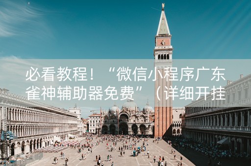 必看教程！“微信小程序广东雀神辅助器免费”（详细开挂教程）-哔哩哔哩
