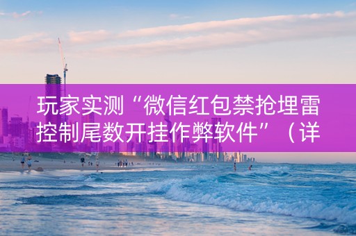 玩家实测“微信红包禁抢埋雷控制尾数开挂作弊软件”（详细透视教程）-哔哩哔哩