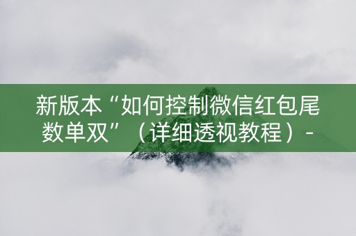 新版本“如何控制微信红包尾数单双”（详细透视教程）-哔哩哔哩