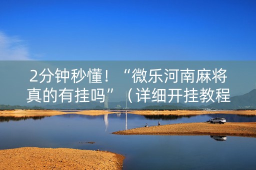 2分钟秒懂！“微乐河南麻将真的有挂吗”（详细开挂教程）-哔哩哔哩