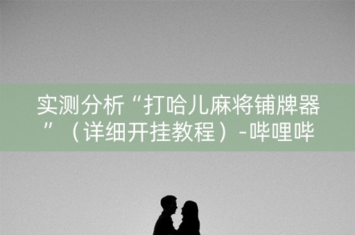实测分析“打哈儿麻将铺牌器”（详细开挂教程）-哔哩哔哩