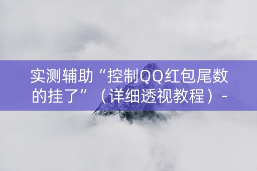 实测辅助“控制QQ红包尾数的挂了”（详细透视教程）-哔哩哔哩