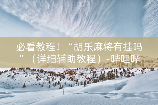 必看教程！“胡乐麻将有挂吗”（详细辅助教程）-哔哩哔哩