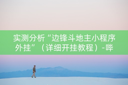 实测分析“边锋斗地主小程序外挂”（详细开挂教程）-哔哩哔哩