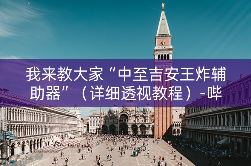 我来教大家“中至吉安王炸辅助器”（详细透视教程）-哔哩哔哩