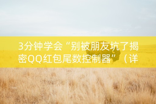 3分钟学会“别被朋友坑了揭密QQ红包尾数控制器”（详细透视教程）-哔哩哔哩