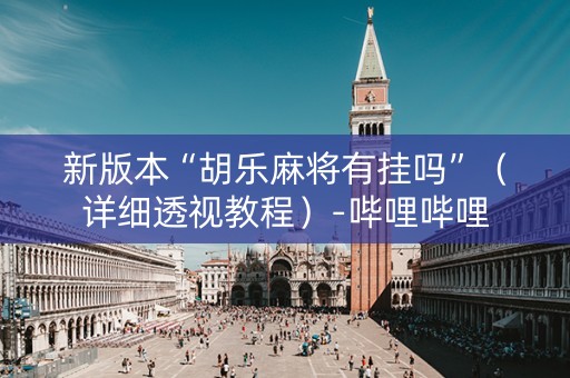 新版本“胡乐麻将有挂吗”（详细透视教程）-哔哩哔哩