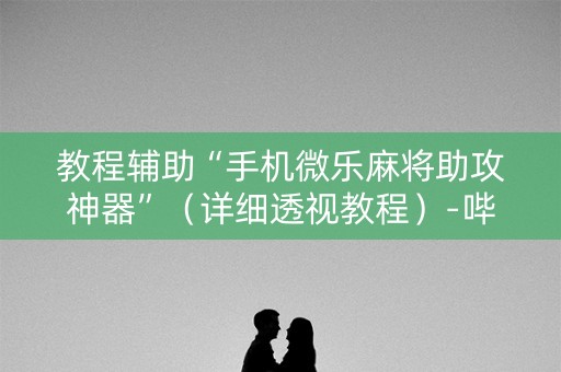 教程辅助“手机微乐麻将助攻神器”（详细透视教程）-哔哩哔哩