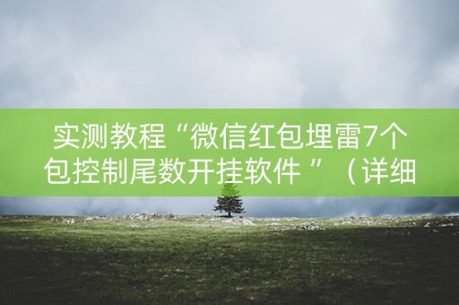 实测教程“微信红包埋雷7个包控制尾数开挂软件 ”（详细透视教程）-哔哩哔哩