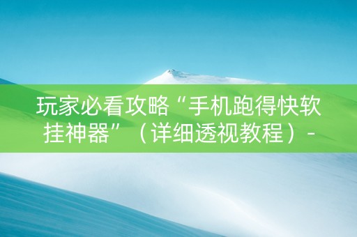 玩家必看攻略“手机跑得快软挂神器”（详细透视教程）-哔哩哔哩