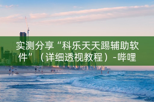 实测分享“科乐天天踢辅助软件”（详细透视教程）-哔哩哔哩