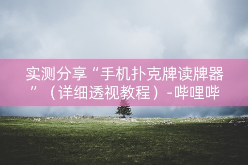 实测分享“手机扑克牌读牌器”（详细透视教程）-哔哩哔哩