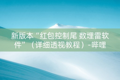 新版本“红包控制尾 数埋雷软件”（详细透视教程）-哔哩哔哩