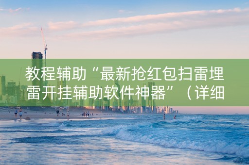 教程辅助“最新抢红包扫雷埋雷开挂辅助软件神器”（详细透视教程）-哔哩哔哩