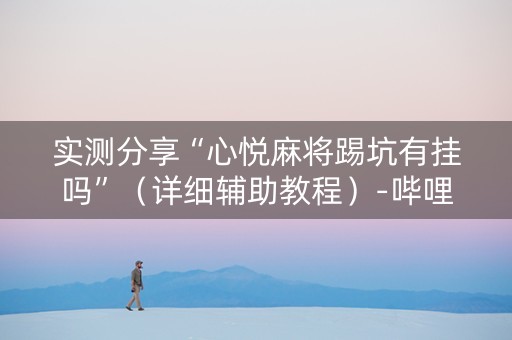 实测分享“心悦麻将踢坑有挂吗”（详细辅助教程）-哔哩哔哩