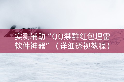 实测辅助“QQ禁群红包埋雷软件神器”（详细透视教程）-哔哩哔哩