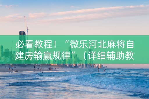 必看教程！“微乐河北麻将自建房输赢规律”（详细辅助教程）-哔哩哔哩