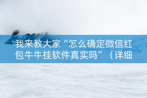 我来教大家“怎么确定微信红包牛牛挂软件真实吗”（详细透视教程）-哔哩哔哩