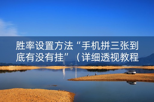 胜率设置方法“手机拼三张到底有没有挂”（详细透视教程）-哔哩哔哩
