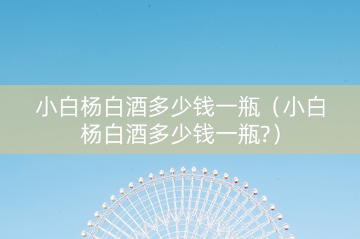 小白杨白酒多少钱一瓶（小白杨白酒多少钱一瓶?）