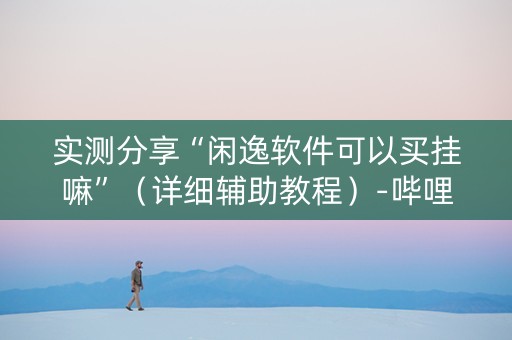实测分享“闲逸软件可以买挂嘛”（详细辅助教程）-哔哩哔哩