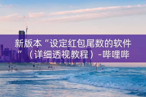 新版本“设定红包尾数的软件”（详细透视教程）-哔哩哔哩
