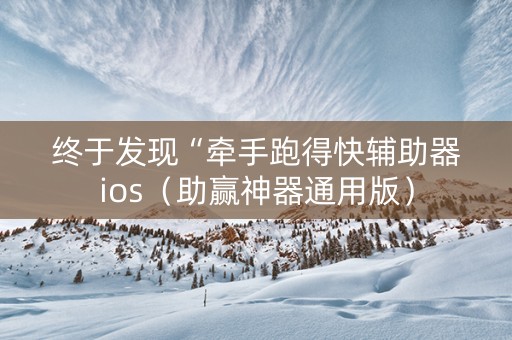 终于发现“牵手跑得快辅助器ios（助赢神器通用版）