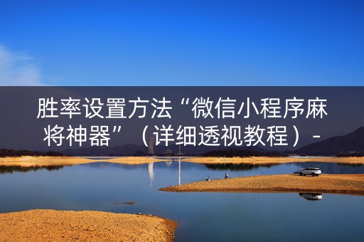 胜率设置方法“微信小程序麻将神器”（详细透视教程）-哔哩哔哩
