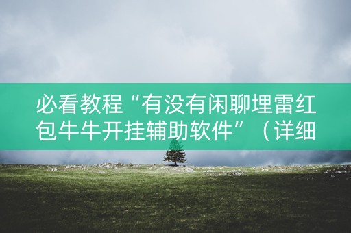 必看教程“有没有闲聊埋雷红包牛牛开挂辅助软件”（详细透视教程）-哔哩哔哩