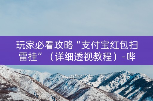 玩家必看攻略“支付宝红包扫雷挂”（详细透视教程）-哔哩哔哩