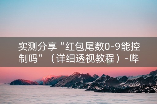实测分享“红包尾数0-9能控制吗”（详细透视教程）-哔哩哔哩