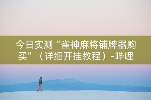 今日实测“雀神麻将铺牌器购买”（详细开挂教程）-哔哩哔哩