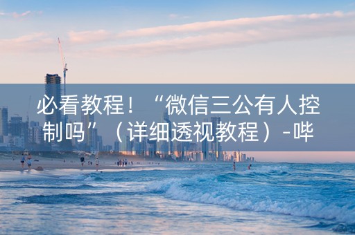 必看教程！“微信三公有人控制吗”（详细透视教程）-哔哩哔哩