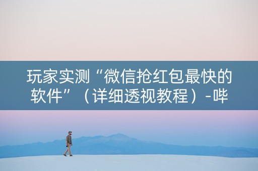 玩家实测“微信抢红包最快的软件”（详细透视教程）-哔哩哔哩