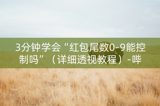 3分钟学会“红包尾数0-9能控制吗”（详细透视教程）-哔哩哔哩