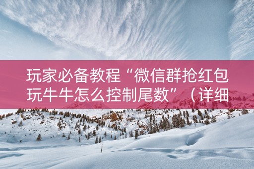 玩家必备教程“微信群抢红包玩牛牛怎么控制尾数”（详细透视教程）-哔哩哔哩