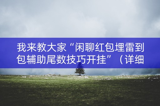 我来教大家“闲聊红包埋雷到包辅助尾数技巧开挂”（详细透视教程）-哔哩哔哩