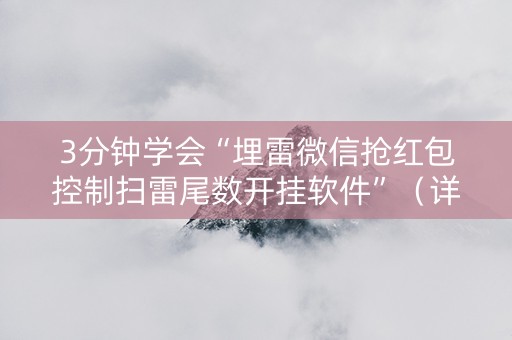 3分钟学会“埋雷微信抢红包控制扫雷尾数开挂软件”（详细透视教程）-哔哩哔哩