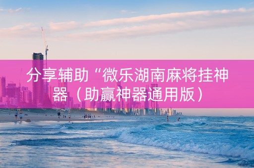 分享辅助“微乐湖南麻将挂神器（助赢神器通用版）